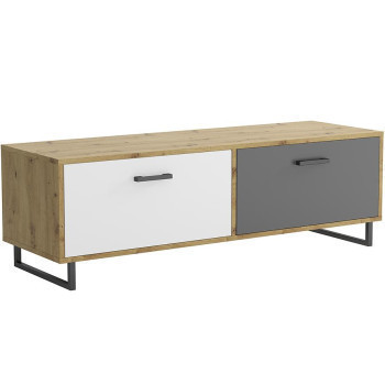 Pécs bútor Szekrény RTV Bari oak artisan/grafit/white