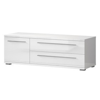 Pécs bútor Szekrény RTV Piano TV135-1K2F/PN-70/KA/70 crystal white