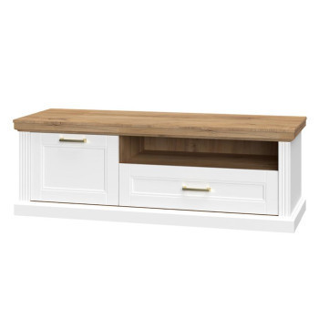 Pécs bútor Szekrény RTV Tara TV1K1F white/pacific walnut