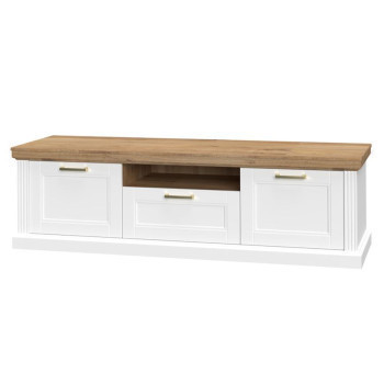Pécs bútor Szekrény RTV Tara TV2K1F white/pacific walnut