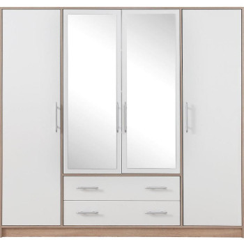 Pécs bútor Szekrény Smart  SRl1 200 cm tölgy sonoma/fehér
