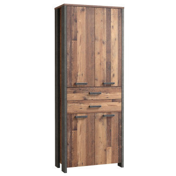 Pécs bútor Szekrény Symmach 2S4D old-wood vinteage/Konkrét