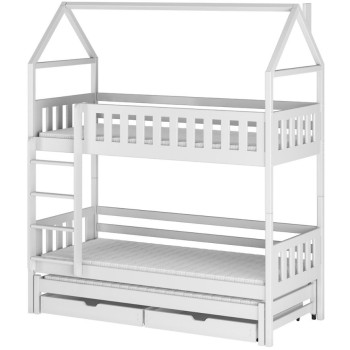 Pécs bútor Víkendház Ágy Iga 90x200 white