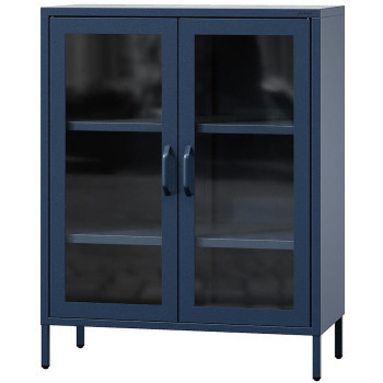 Pécs bútor Vitrin Fém Gina Modern Dark Blue