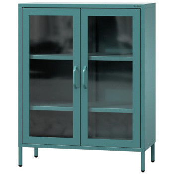 Pécs bútor Vitrin Fém Gina Modern Sea Green