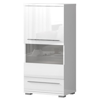 Pécs bútor Vitrin Piano V60-1KS1F/PN-70/KA/70 crystal white