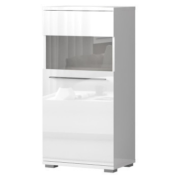 Pécs bútor Vitrin Piano V60-1KSV/PN-70/KA/70 crystal white