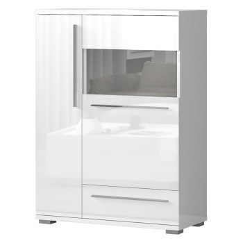 Pécs bútor Vitrin Piano V90-2KS1F/PN-70/KA/70 crystal white