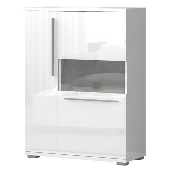 Pécs bútor Vitrin Piano V90-2KS/PN-70/KA/70 crystal white