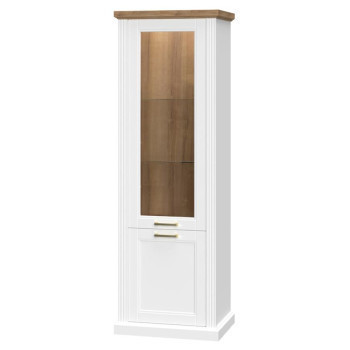 Pécs bútor Vitrin Tara V2SV white/pacific walnut